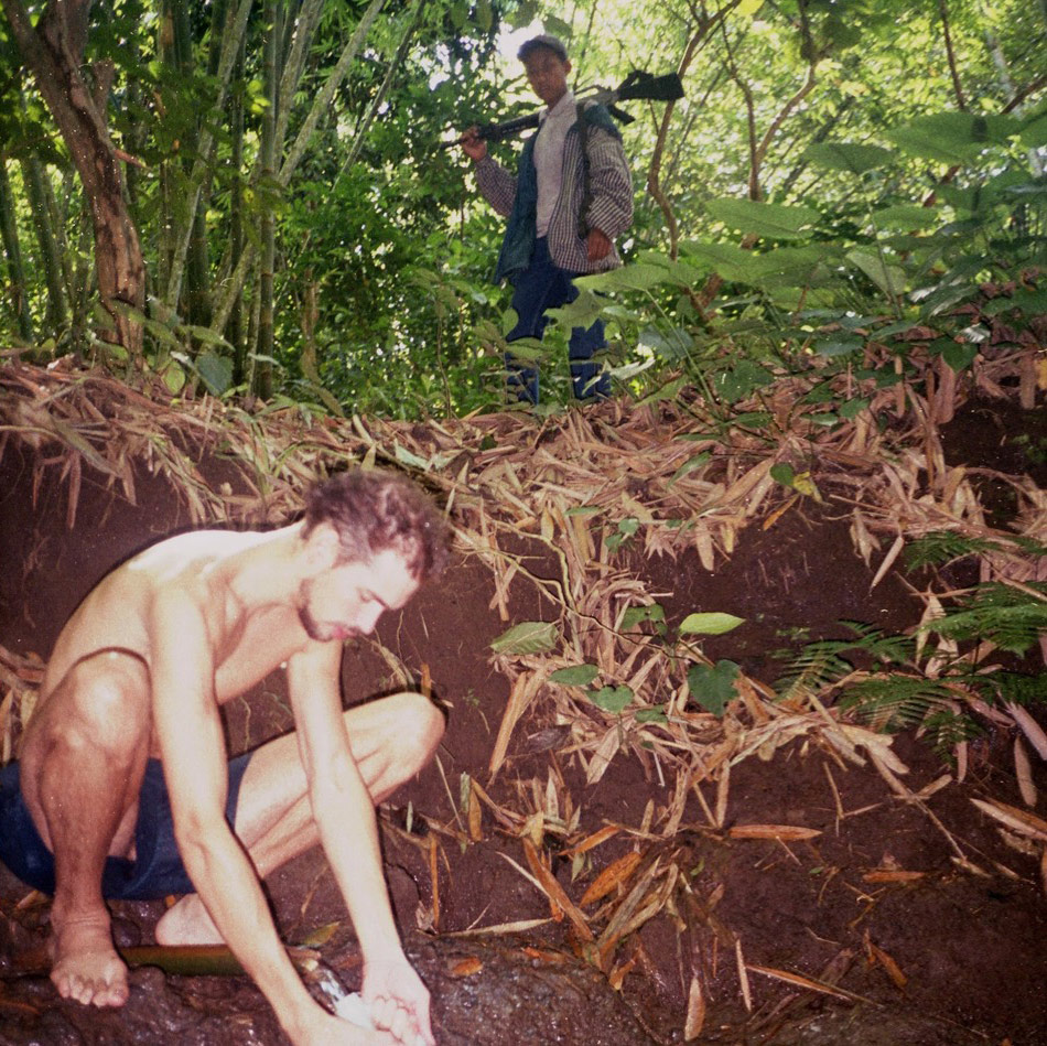 Marc Wallert während der Entführung im Dschungel